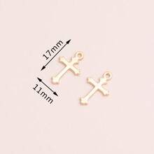 40pcs/Pack Zinc Alloy Cross Pendant Necklace DIY Jewelry Accessories - Gold - View 3