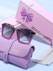 ZOVUJUMY Personalized Metal Twisted Temples Sunglasses, Unisex Outdoor Vacation Street Photography Travel Party Sun Glasses, Versatile Couple Sunglasses Holiday Gift - Multicolor - View 15