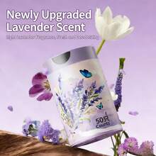 100个薰衣草香味抽绳垃圾袋，加厚耐用塑料垃圾袋，适用于厨房、客厅、浴室、家庭使用 - C - 查看 4