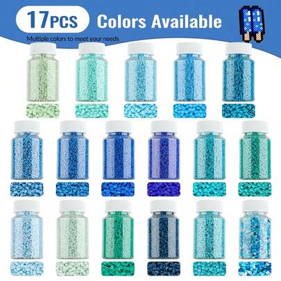 2,6 mm Sundymot Bügelperlen, Blau Farbserie einzeln verpackt, 3000 Stück mit Flasche zum Aufbewahren, nicht leicht zu verschütten, DIY Anhänger Schlüsselanhänger, Schmuck und Bastelzubehör, Abschlusszeit, Schulanfang, Weihnachten, Party und Geburtstaggeschenke, Mehrfarbiges 2,6 mm Bügelperlen Nachfüllset