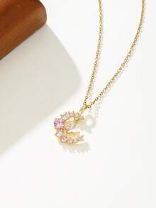 1 PC Fashion Butterfly Moon Necklace, Women's Collar Chain High End ElegantJewelry Gift, Suitable For Daily Matching, Attending Parties, And Giving Birthday Gifts To Friends - Necklace - View 6