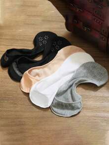 女士隐形船袜 女士硅胶防滑低帮薄款透气柔软隐形袜 - 彩色 - 查看 4