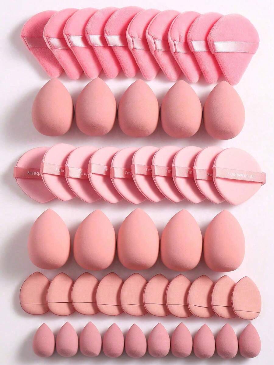 10PCS Large Capacity  Makeup Tools Set Including:10PCS Makeup Sponges For Liquid Makeup+10PCS Mini Makeup Sponges For Liquid Makeup+10PCS Triangle Powder Puffs For Loose Powder And Makeup Setting+10PCS Air Cushion Powder Puffs For Facial Makeup+10PCS Mini Air Cushion Powder Puffs For Facial Concealer Makeup,Makeup,Cheap,Room Decor,Vanity,Travel,Bedroom,Makeup Accessories,Puff,Makeup Blender,Powder Puff,Makeup Sponge,Cheap,Stocking Stuffers,Makeup,Makeup Tools,Cheap Stuff,Gifts,Gifts For Women,Giveaways,Travel,Cheap Stuff,Travel Essential - 西瓜粉 - 查看 1