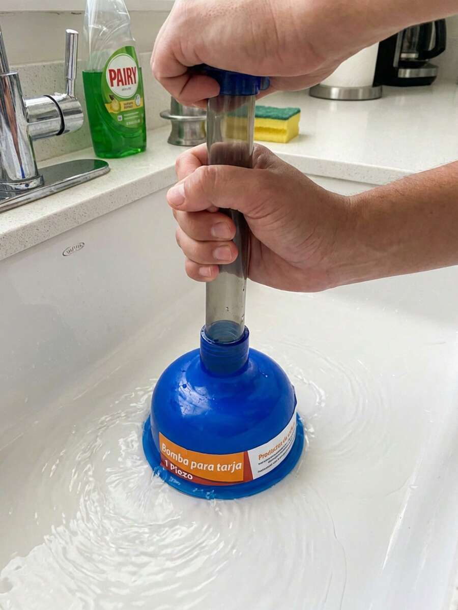 Bomba Destapacaños para Tarja – Desatascador Manual de Succión para Fregadero, Baño o Drenaje, Herramienta Práctica para Destapar Tuberías en el Hogar - Multicolor - Ver 1
