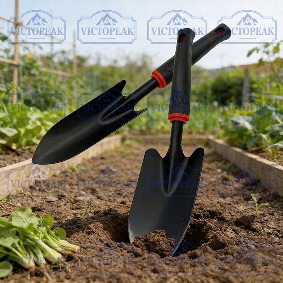 2pcs/Set Wide Shovel + Narrow Shovel, Household Gardening Accessories Hand Tools, Spade Garden Trowel, Small Hand Shovel, Tree Planting Tools, Garden Tools - Wide Shovel + Narrow Shovel (two-piece Set) - View 1