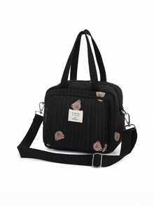 1pc INS Style Girls' Handbag, Crease-Resistant Children's Shoulder Bag, Fashion Embroidered Maternity & Baby Bag - Multicolor - View 1