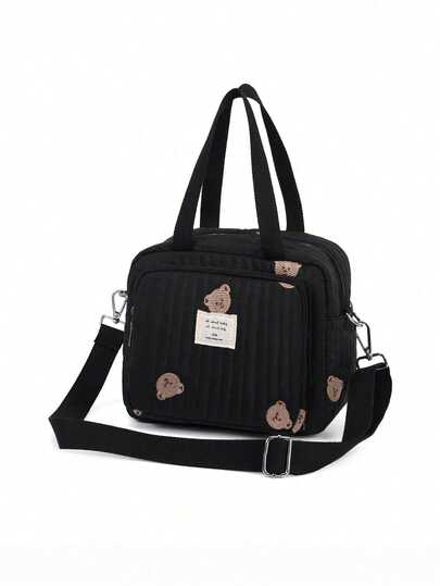 1pc INS Style Girls' Handbag, Crease-Resistant Children's Shoulder Bag, Fashion Embroidered Maternity & Baby Bag