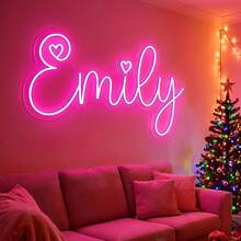 Customizable Dimmable USB Neon Sign, Personalized Heart-Shaped Neon Name Plate, Suitable For Bedroom Decor, Wedding Birthday Party Christmas Valentine's Day Gift - Đèn hình trái tim - Xem 7