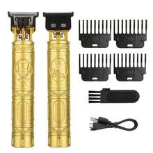 Herren Elektrorasierer, Professionelle Herren Haarschneidemaschine, Haar-Trimmer, USB-C aufladbar, kabelloser Langhaar-Trimmer mit 4 Aufsatzkämmen Haar-/Bartpflege-Set - Verschiedenfarbig - Übersicht 15