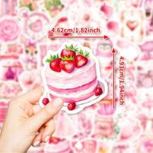 Soft Pink Mediterranean Art Stickers, Sunproof, Moisture-Proof, Non-Fading, Stickers, Soft Plush Toys, Wall Decor, Notebook Collage, Home Decor, Suitable For Youth, Literary Aesthetics, Collectors, Dorm Decoration, Scrapbooking, Gifts, Healing Style Decor For Girls, Crafts, Girl Games - Multicolor - View 3