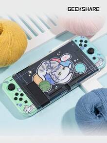 GeekShare 1个可爱动物主题保护套，兼容Switch 2017主机和Joy-Con手柄 - 貓團 - 查看 1