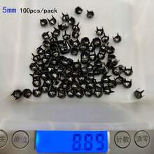 50/100pcs/Pack 3-10mm 4 Claw Cone Spike Rivets Studs Spots Nailhead Punk Rock DIY Leather Craft For Clothing Bag Shoes Parts Decoration - A - View 61