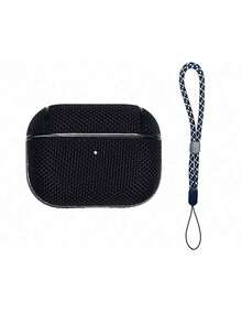 1 pieza Estuche negro de negocios anti-caída y anti-pérdida para auriculares, compatible con auriculares Apple - Negro - Ver 11