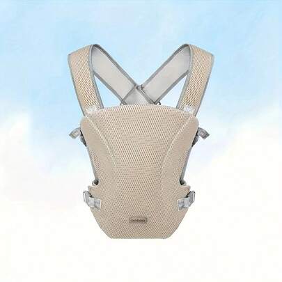 1pc Baby Mesh Backpack Carrier, Cross-Back Design, Adjustable Pressure-Relieving Shoulder Straps, Breathable Mesh For Ventilation, Lightweight Convenient Carrying Solution For Infants & Toddlers