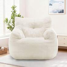 Bean Bag Chair , Small Comfy Beanbag Lounge Floor Sofa Reading Chair With Armrests, Mini Cloud Sofa For Living Room, Bedroom And Game Rooms, Plush Chair With Memory Foam,Beige - Màu be - Xem 6