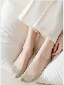 1/5双装 女士夏季超薄网眼透气隐形防滑浅口袜，适合日常穿着 - 彩色 - 查看 11