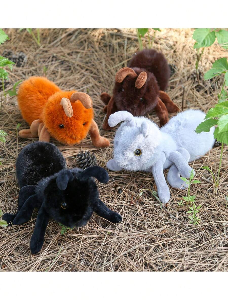 1pc 25cm/9.84in Realistic Insect Animal Ant Series Plush Doll - Cute Small Ant Simulation Plush Doll