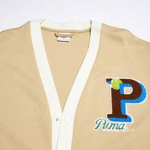 Puma [Runs Slightly Large] Unisex Comfortable Versatile V-Neck Knit Jacket Casual Outerwear 62579883 - Light Brown - View 3