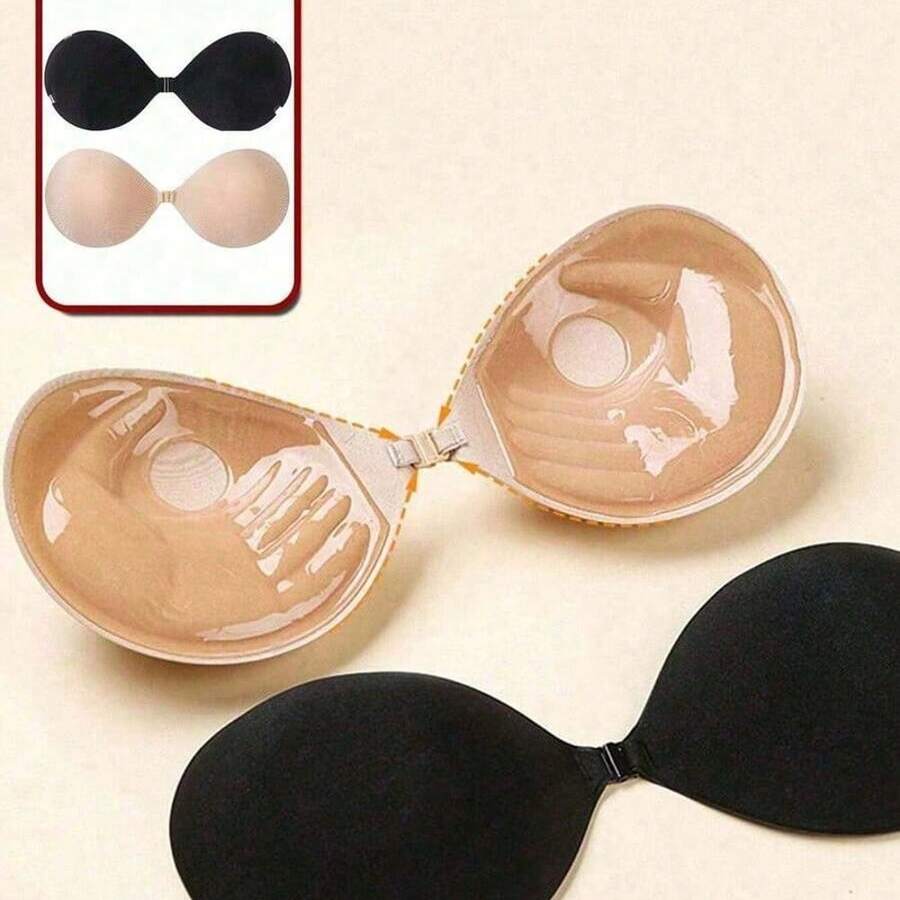 1 Pair Invisible Strapless Sticky Gel , 3cm Thickened , Adhesive Tape For Small S & Covers, Suitable For Wedding Dresses & Formal Dresses - Multicolor - View 1
