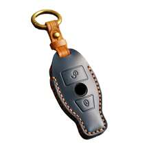 1pc Genuine Leather Key Fob Cover/Case Suitable For GLK, E-Class, C-Class, R350, Old GL, E-Class, GLC - one-size - View 5