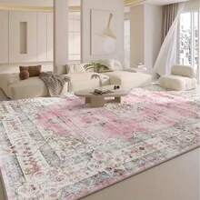GEL HUT MUN 850gsm Velvet Floral Vintage Plush Soft Thick Non-Slip Bedroom Modern Velvet Carpet, Fashionable Colors And Soft Texture, Extremely Comfortable. With Bohemian Floral Design - Low Pile, Machine Washable, Suitable For Living Room, Bedroom, Dining Room And Office - Rectangular Shape, Lightweight, Machine Woven - 1 - View 8