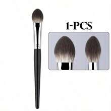 1/2Pcs Heart Blusher Brush - Small Flat Precise For Powder/Cream/Liquid Blush, Makeup Tool - Mocha Brown - View 9