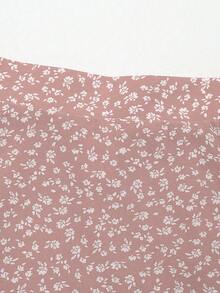 EARO Women's Spring/Summer Ditsy Floral High Waist A-Line Flowy Chiffon Skirt, Casual Outdoor Outfit Vacation - 淺粉色 - 查看 7