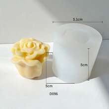 Rose Candle Silicone Mold DIY Rose Bud Mold - Flowers - View 3