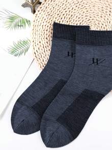 10/20/30双装男士透气网眼中筒袜，薄款丝滑冰丝商务袜，适合春夏穿着 - 彩色 - 查看 7