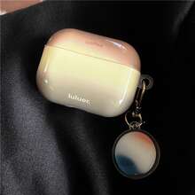 扎染三色咖啡色+吊坠耳机保护套,兼容苹果Pro3/Pro2/AirPods4/AirPods3/AirPods2,时尚女士耳机保护套,简约耳机保护套,苹果耳机保护套,苹果耳机套 - 彩色 - 查看 5
