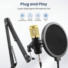 2026 Podcast Microphone Bundle, Condenser Mic With Live Sound Card Kit, Podcast Equipment Bundle With Voice Changer And Mixer Functions, Podcast Microphone For Vlog Living Broadcast  ,Gamer Podcasting, Recording, Singing, Streaming - 1張V8現場音效卡 - 查看 5