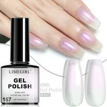 LIMEGIRL Set de 6 piezas de 8ml de esmalte de uñas en gel azul océano, esmalte de uñas en gel azul claro de verano Acuario UV LED removible, adecuado para manicura DIY, uso en el hogar o en el salón, suministros de arte de uñas - Multicolor - Ver 13