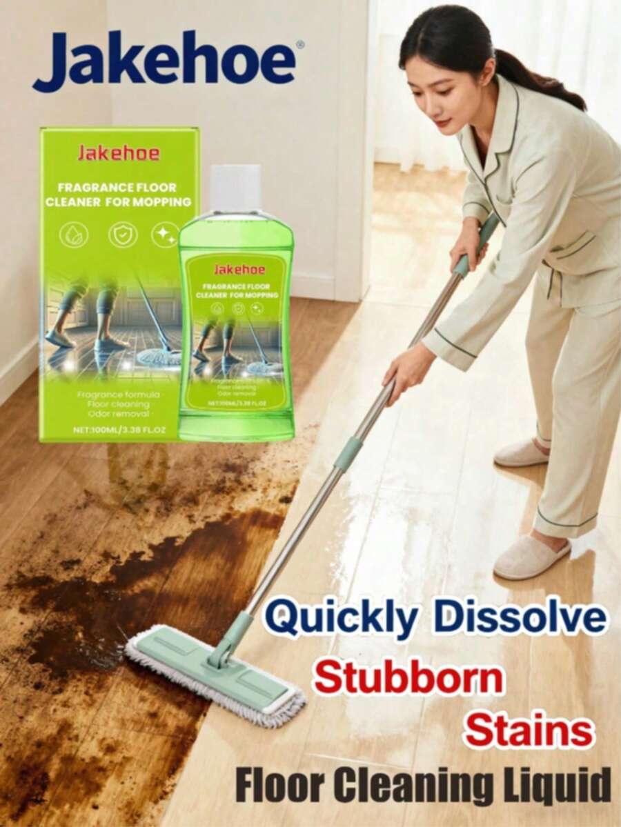 jakehoe 100ml Floor Fragrance Cleaner, Removes Floor Stains & Odors, Leaves Long-Lasting Fresh Scent, Easily Cleans Dirt, Provides Comfortable Home Experience After Mopping