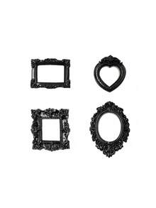 Bộ 6 khung ảnh nhựa rỗng màu đen cổ điển sang trọng kiểu Baroque, trang trí nhà búp bê theo phong cách cổ tích, tượng phong cảnh thu nhỏ thủ công, trang trí cửa sổ, quà tặng bất ngờ cá nhân hóa cho gia đình và bạn bè, phụ kiện trang trí phong cảnh DIY cho trang sức và nghệ thuật làm móng. - Nhiều màu - Xem 7