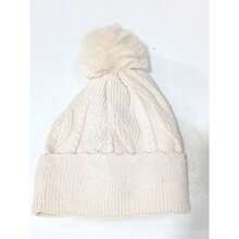 Women's And Youth Adult And Teen Hooded Beanie With Pom Pom, Lined, For Cold Winters - Màu be - Xem 2
