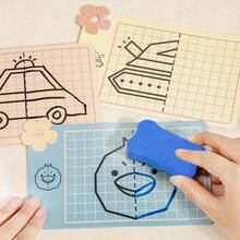 一套笔控对称绘画训练笔记本，可擦写，专注且有趣的教育玩具 - 彩色 - 查看 11