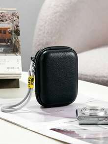 适用于 CAMKORY、PIXPRO FZ45/FZ55、IXUS 285 HS、Lecran 等数码相机的硬质保护包，小巧便携的相机收纳袋，带网状口袋，可存放 SD 卡和配件，便携式相机旅行包，数码相机收纳包，电子产品整理包，充电器收纳包，线缆整理包，假日旅行必备品 - 黑色 - 查看 6