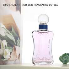 1pc,100ml Empty Perfume Bottle – Transparent Curved Glass Bottle With Fine Mist Sprayer And Round Cap, Refillable Aromatherapy Atomizer For Travel - 100ml Slim Waist Bottle - View 4