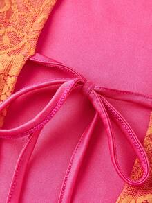 Women Lace Sexy Halter Deep V Neck Backless Crop Tank Top Open Back Sleeveless Slim Fit Tops Going Out Summer Streetwear - trái cam - Xem 9