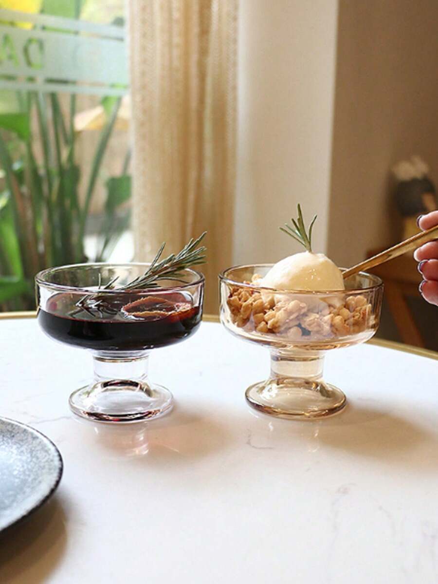 1 pièce Verrerie vintage élégante et de haute qualité, polyvalente, convenant pour le jus, l'eau, les boissons, le petit-déjeuner, le thé de l'après-midi et les rassemblements - Multicolore - Voir 1