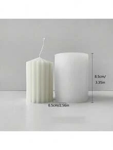 Striped Wave Cylinder DIY Handmade Fragrance Plaster Multifunctional Silicone Mold - Cylinder - View 4