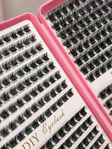384 Clusters Thick, Fluffy, Long False Eyelashes, 0.07mm D-Curl Eyelashes,10-16mm Mixed Length, Faux Mink Individual Lashes, Natural & Soft, Suitable For Any Makeup. Eyelash Clusters, Individual Lashes, False Eyelashes Individual False Eyelashes, Eyelash Book, Cluster False Eyelashes, DIY Lash Extension At Home, Cluster False Eyelashes, Makeup - Colorful - View 5