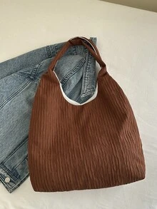 Túi xách cỡ lớn thời trang mới dành cho nữ, túi đeo vai với thiết kế chất lượng cao. - màu nâu - Xem 6