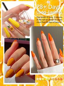GAVY 10件套向日葵黄系列美甲凝胶套装，7毫升，UV/LED，时尚美甲沙龙，适合作为女孩的节日礼物套装 - 彩色 - 查看 4