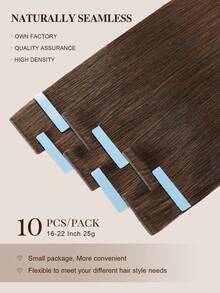 YILITE Skin Weft PU Tape On Hair 4x0.8cm 10PCS 20PCS Tape In Hair Extensions Human Hair Injected Invisible Tape Hair Extensions - S4 - View 5