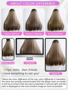 Tóc giả tổng hợp dài 24 inch với kiểu dáng thẳng tự nhiên, màu nâu tuyệt đẹp. Được thiết kế có mái, tóc giả này được làm từ sợi chịu nhiệt để đảm bảo độ bền. Bộ tóc giả này hoàn hảo để sử dụng hàng ngày, mang lại vẻ ngoài tự nhiên và chân thực, giống như tóc thật. - màu nâu - Xem 10