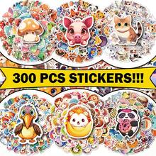 300pcs Cute Cartoon Random Theme Non-Repeating Waterproof Cartoon Sticker Pack - Adorable Holiday Gift - 400 Styles Cute Durable Party Favors, Back To School, Birthday Decoration - C - View 3