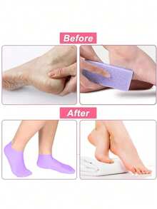 1/3pairs Silicone Gel Moisturizing Socks For Foot Care, Prevent Cracking,Remove Dead Skin,Protective And Elastic Foot Care Socks - Multicolor - View 7