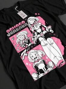 Shirt Ochaco Uraraka Tshirt Deku All Might Top MHA Unisex Tee - màu đen - Xem 5