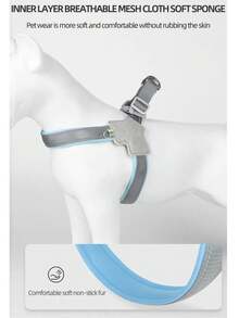 可调节反光小型/中型犬猫背带胸背心，适合柴犬、巴哥犬及其他宠物 - 彩色 - 查看 11